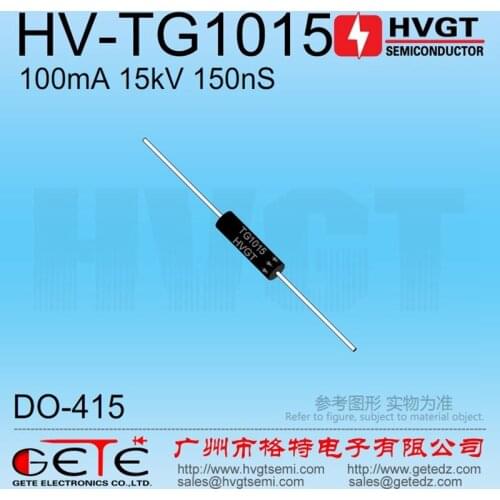 HVGT,High voltage diode 15KV, HV-TG1015, Silicon rectifier diode ,100mA 15kV 150ns, Fast recovery, High frequency, 10pcs/bag