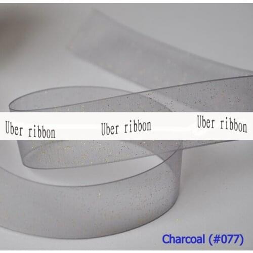 [IuBuFiGo] 3/4" (19mm) Gold Spray-glitter Print Organza Metallic Ribbons Decoration Gift Ribbons 100yard/lot