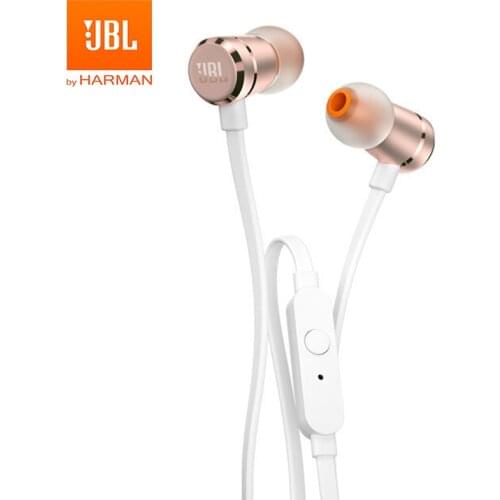 JBL T290 Original Wired Earphones Stereo Sport Bass Headset TUNE 290 1-Button Remote Hands-free Call with Mic for iPhone Android