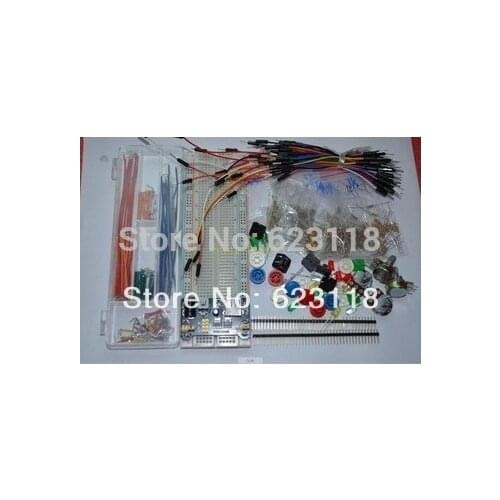 Generic parts package kit + 3.3V/5V power module+MB-102 830 points Breadboard +65 Flexible cables+ jumper wire box