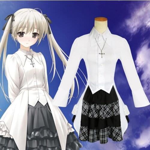 Yosuga no Sora Sky of Connection Sora Kasugano Cosplay Costume Japanese Sweet Lolly Top + Plaid Skirt Cosplay Costumes For Women