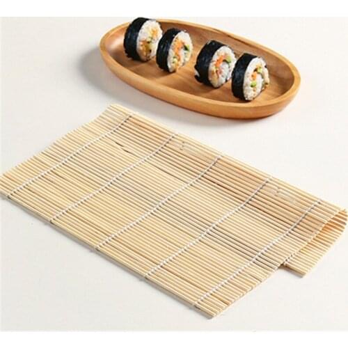 Sushi Mat Bamboo Maker Kit Rice Roll Mold Kitchen DIY Mould Roller Rice Paddle