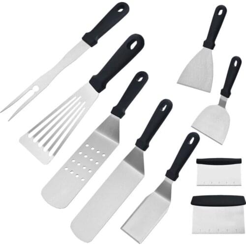 Stainless Steel Wooden Handle Thickened Frying Pan Shovel Spoon Long Handle Spoon Anti-scalding Ladle for Household Kitchen