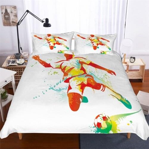Bedding Set 3D Printed Duvet Cover Bed Set Football Home Textiles for Adults Lifelike Bedclothes with Pillowcase #ZQ01