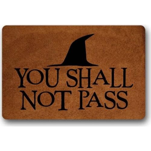You Shall Not Pass - woven outdoor mat design doormat for entrance door Funny Front indoor rug mat non slip