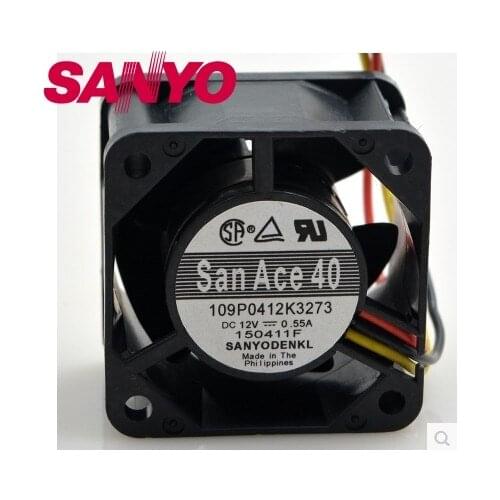 2pcs Original 109P0412K3273 4028 40mm 4cm 40X40X28 mm 12V 0.55A cooling fan