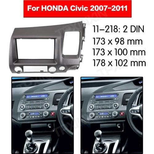 Frame Panel Top Radio Fascia For HONDA Civic 2007-2011 Stereo Fascia Dash CD Trim Installation Frame Kit
