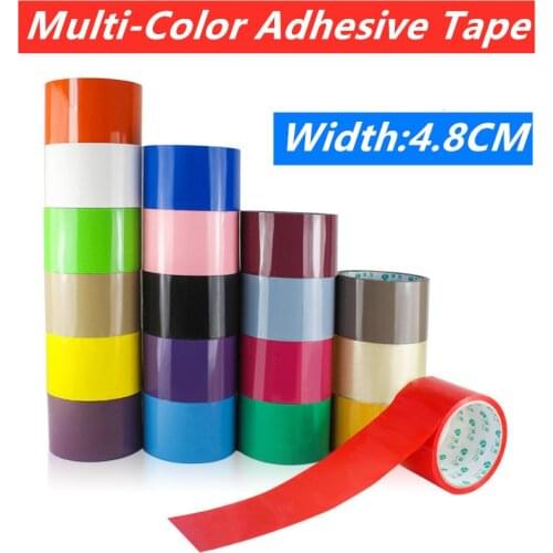Multi-Color Fashion High Adhesive Tape High Viscosity Sealing Tape OPP Carton Packing Colorful Tape Positioning Mounting Tape