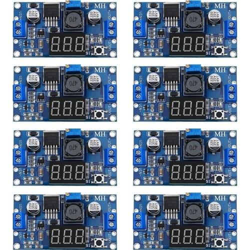 Adjustable LM2596S Converter Reduced Voltage Regulator Power Supply Module Voltage Stabilizer with Digital Voltmeter