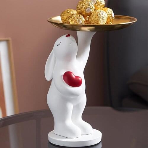 Nordic Creative Resin Animal Bear Storage Rack Sculpture Decoration Living Room Bedroom TV Cabinet Home Decor Ornaments