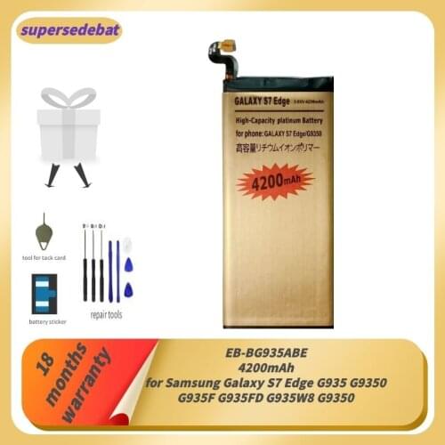 Supersedebat EB-BG935ABE for S7 Edge Battery for Galaxy S7 Edge G935 G9350 G935F G935FD G935W8 G9350 Bateria Repair Tool Sets