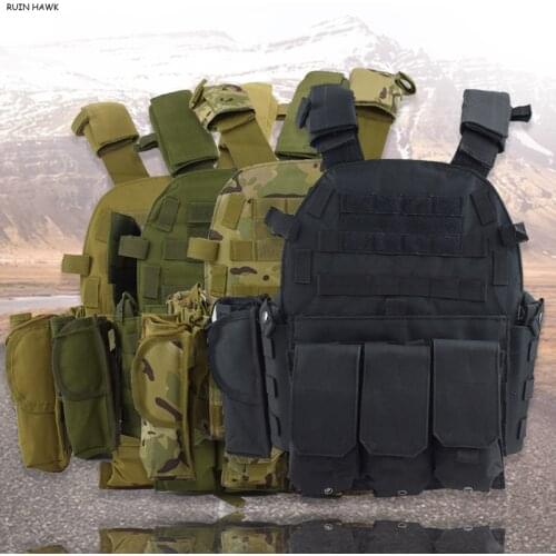 Tactical Vest Military Army Airsoft Combat Plate Carrier Vest Hunting Protection Vest Camouflage Armor Outdoor Equipment 6 Color