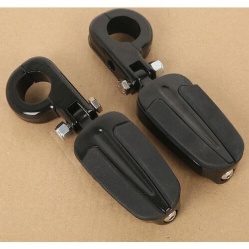 TCMT Motorcycle 1.25" 32mm Front Engine Guards Tubing FootPegs Mount For Harley Softail Fat Boy Yamaha Kawasaki Suzuki Honda