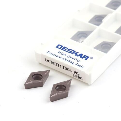 DCMT11T304 FG LF90 100% original Cermet material Turning inserts CNC metal lathe tools Carbide insert Suitable for steel cutting