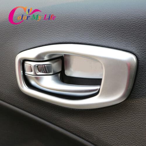 Color My Life 4Pcs/Set ABS Chrome Inner Door Bowl Cover Door Handle Protector Trim For Jeep Compass 2th 2017 - 2020 Accessories