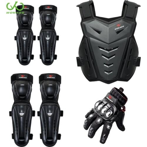 WOSAWE Adult MTB Motocross Armor Suit Sleeveless Motorcycle Jackets Vest Back Body Protector Off-Road Motorbike Protective Gear
