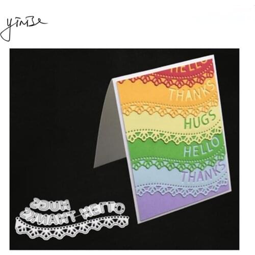 YINISE DIE CUT Metal Cutting Dies For Scrapbooking Stencils LOVE WORDS COVER DIY Album Cards Decoration Embossing CRAFT Die Cuts