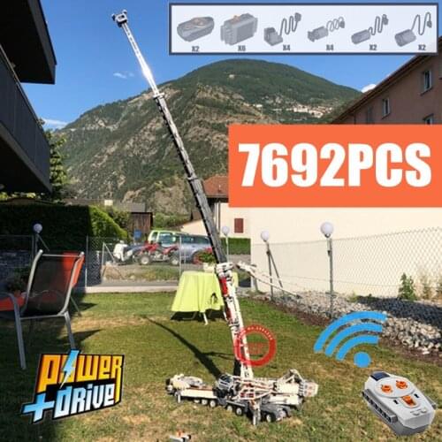 2019 MOC RC Engine Power Function Crane LTM11200 fit technic MOC-20920 Building Kit Brick Blocks diy toy Gift Christmas