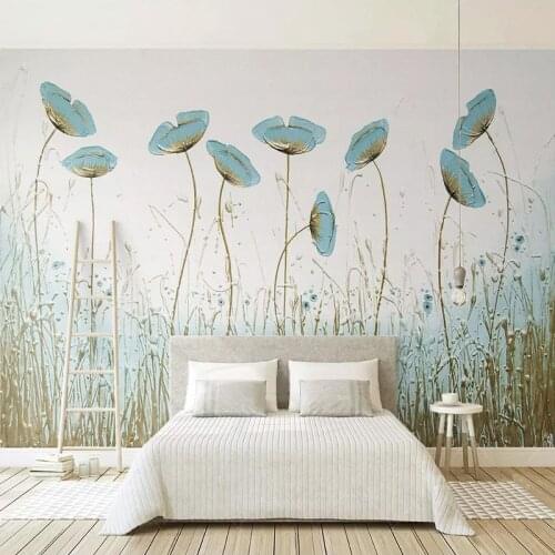3D Wallpaper Modern Simple Flowers Photo Wall Murals Living Room Bedroom Restaurant Non-Woven Wall Paper For 3 D Papel De Parede
