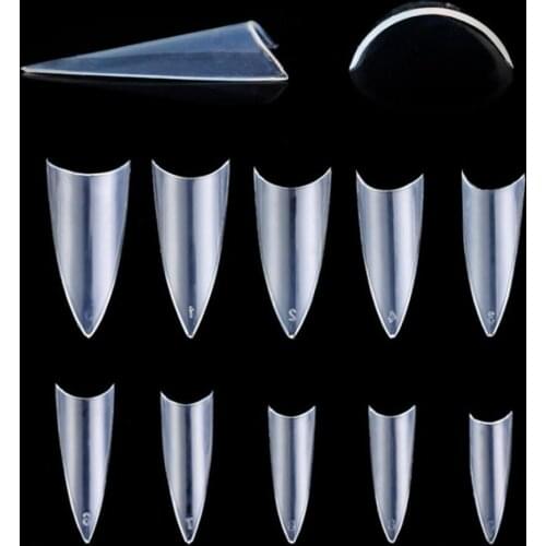 500Pcs Pointed False Nail Tips Fingernail Cover Home Salon DIY Manicure Decor