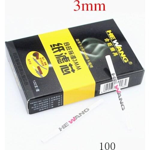 80pcs/pack Pipe Filters for 3MM Tobacco Pipe Activated carbon Filter element Universal cigarette holder filter Smoking Pipe set