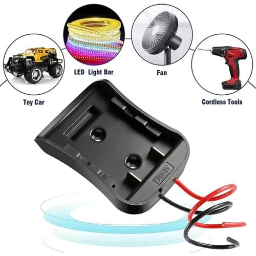 Battery Adapter Power Connector With Wire For DeWALT 14.4/18/20v Li-ion Battery Pack External Power Supply Adapter Connector