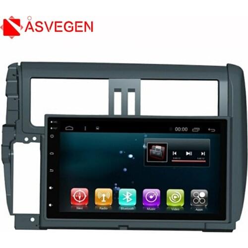 Asvegen Audio Video Player 9'' Android 7.1 Quad Core Car Navigation System Stereo Bluetooth Multimedia For Toyota Prado 2010