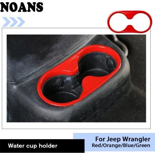 For Jeep Wrangler JK 2017 2016-2007 Car Accessories Water Cup Panel Frame Bright Circle Stickers Decorative Protector