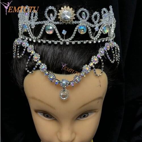 Sleeping Beauty Ballet Headpiece Crown La Bayadere Crystal Ballet Tiara Le Corsaire Performance Ballet Headwear Custom Made