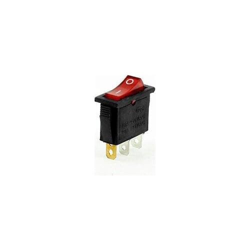 Free shipping!AC 250V/16A 125V/20A 3-Pin SPST I/O Red Light Panel Mounted Rocker Switch