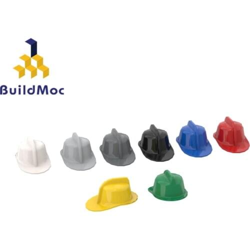 BuildMOC 3834 MINI FIREMAN HELMET For Building Blocks Parts DIY Construction Classic Brand gift Toys