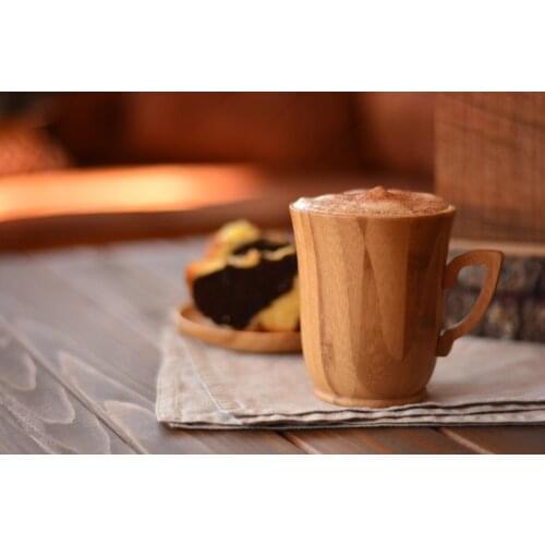 Japanese Style Wooden Coffee Mug Portable Bamboo Tea Milk Cup Drinking Mugs Drinkware Handmade Lemon Juice Teacup Gift
