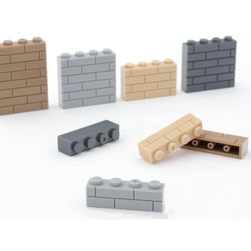 30pcs DIY Building Blocks Thick wall Figures Bricks 1x4 Dots Educational Creative Size Compatible With Brands Toys for Children