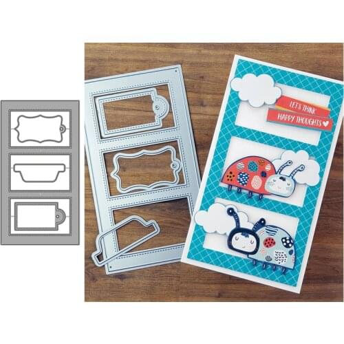 Long Rectangle Frame New Metal Cutting Dies for Scrapbooking Mold Cut Stencil Handmade Tools DIY Card Make Mould Model Craft