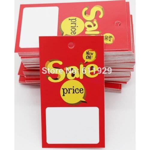 Free shipping sale price tag/blank hang tag/clothing paper tag/custom garment printed tag/clothing label/sale label 200 pcs