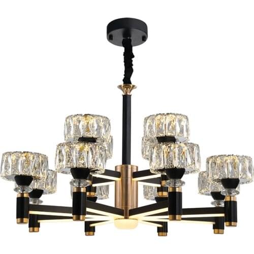 Nordic crystal chandelier 6/8/12 heads living room bedroom dining room lights