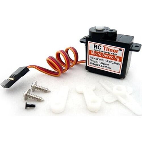 RCTIMER 8g Micro Servos 1.2kg 0.12se for Smallest Aircraft Plane