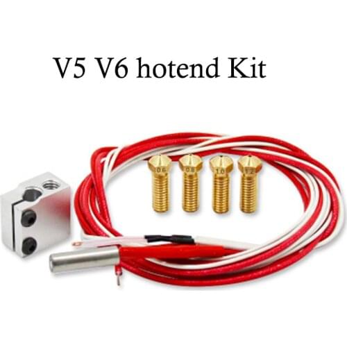 Volcano Eruption Heat Block Cartridge Heater 12V40W Nozzles Thermistor Sensors HotEnd for e3d V5 V6 3D Printer Parts 1.75mm Kit