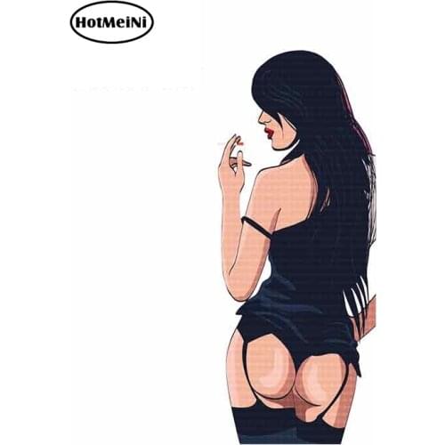HotMeiNi 13cm x 5.2cm For Smoking Beauty Car Stickers And Decals Personality Creative Stickers DIY Occlusion Scratch