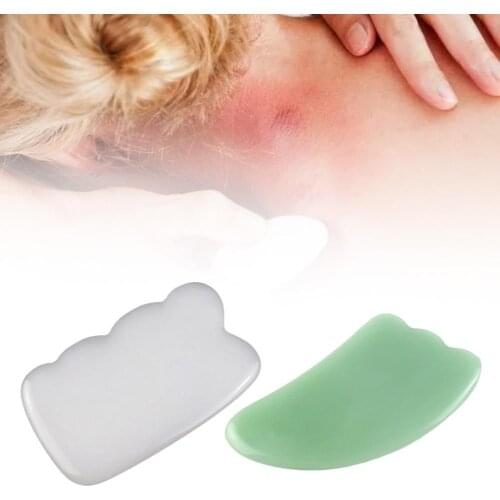 Jade Scraping Board Anti Aging Stress Facial Massager Pressure Therapy Scraper Health Skin Care Beauty Massage Tool For Face