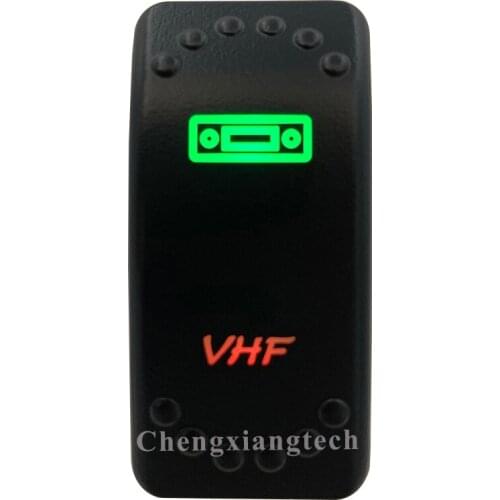 12v 24v, On Off, Up Green & Down Red Led Backlit - VHF- Laser Rocker Switch for Car Boat Truck Bus Push Switch