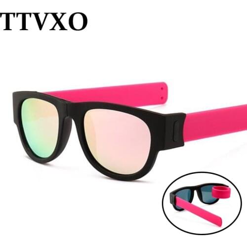 Foldable Bracelet Sunglasses Men Vintage Designer Shades Square Polarized Sun Glasses Women Outdoor Sports Driving Glasses UV400