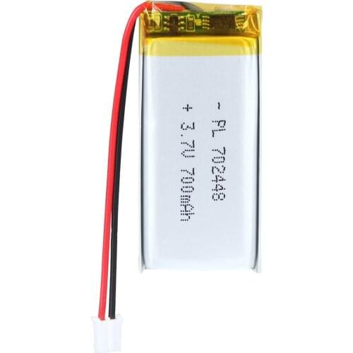 Mejuew 3.7V 700mAh 702448 Rechargeable Lipo Battery with JST Connector