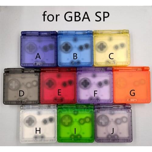 Colorful Translucent color Full Housing Shell Case Replacement for Nintendo Gameboy Advance GBA SP Case with Screen