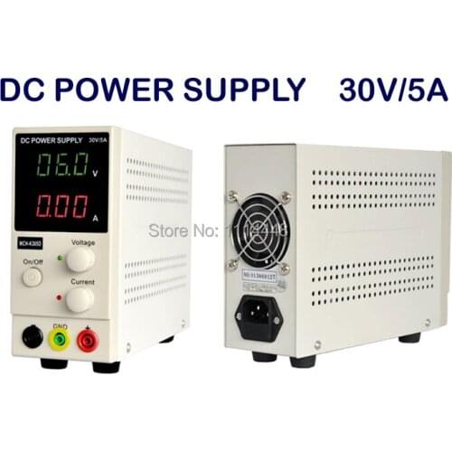 New 0 ~ 30V 0 ~ 5A Portable Mini DC regulated Adjustable DC power supply Mobile phone / laptop repair power