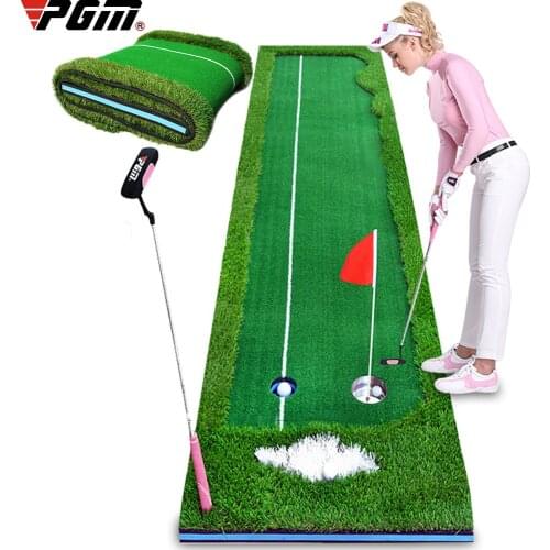 PGM Portable 3m Indoor Golf Putting Green Swing Trainer Set Putter Fairway Lawn Golf Training Aids Office Home Mat Accessories