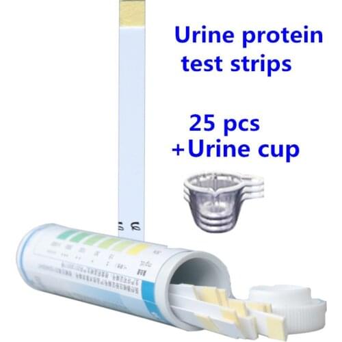 Manufacture 25 Pcs/set Urine Test Strip Accuracy Fatty Kidney Function Check Fast Protein Test Urine With Urine cup