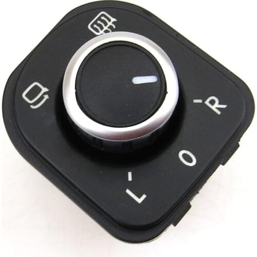 READXT Chrome Rearview Mirror Control Switch Knob Button car accessories For PASSAT B6 3C GOLF 5 MK5 6 MK6 TIGUAN RABBIT EOS