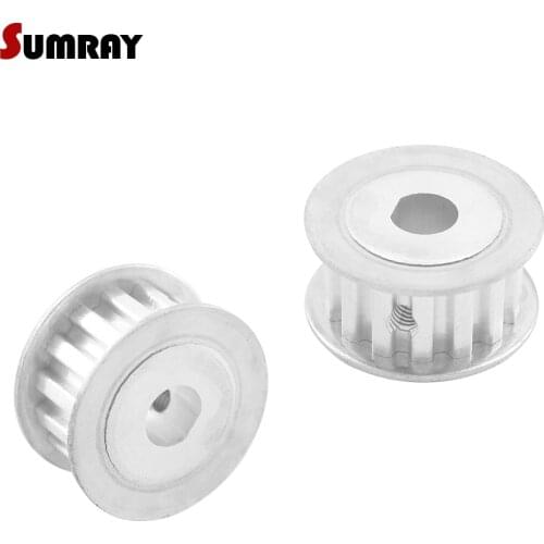 SUMRAY XL 15T D type Timing Belt Pulley 5*4.5/6*5/8*7mm bore 11mm width D type Motor Belt Pulley for 3D printer 2pcs/lot