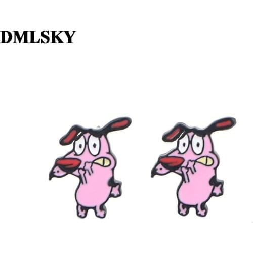 DMLSKY Creative theme Stud Earrings Cartoon Earrings Not allergic Earring for Girls Cute Gift M4008